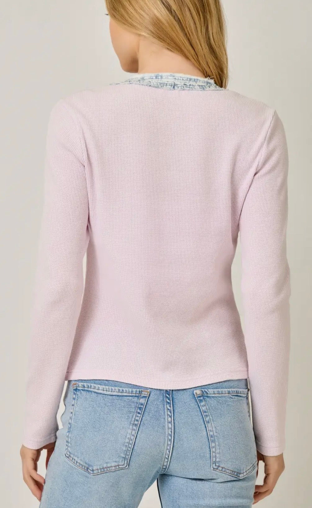 Lavender/Denim Mix Henley