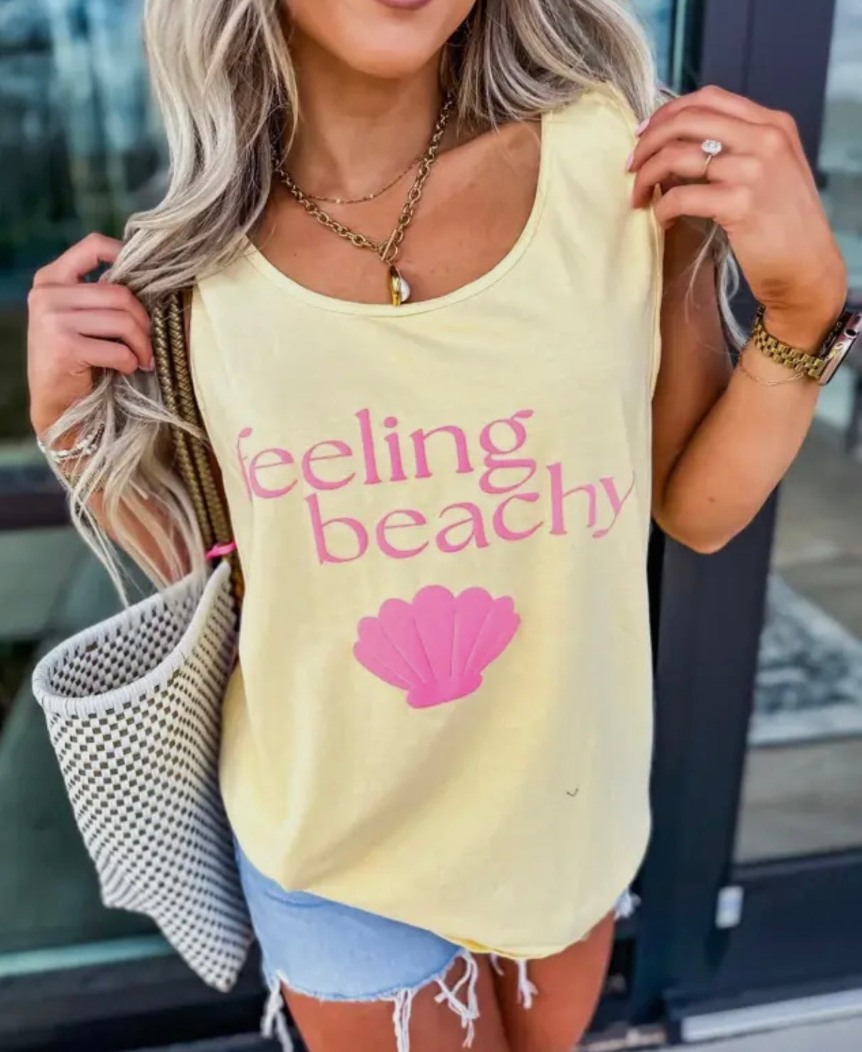 Feeling Beachy Graphic Tank- Comfort Colors