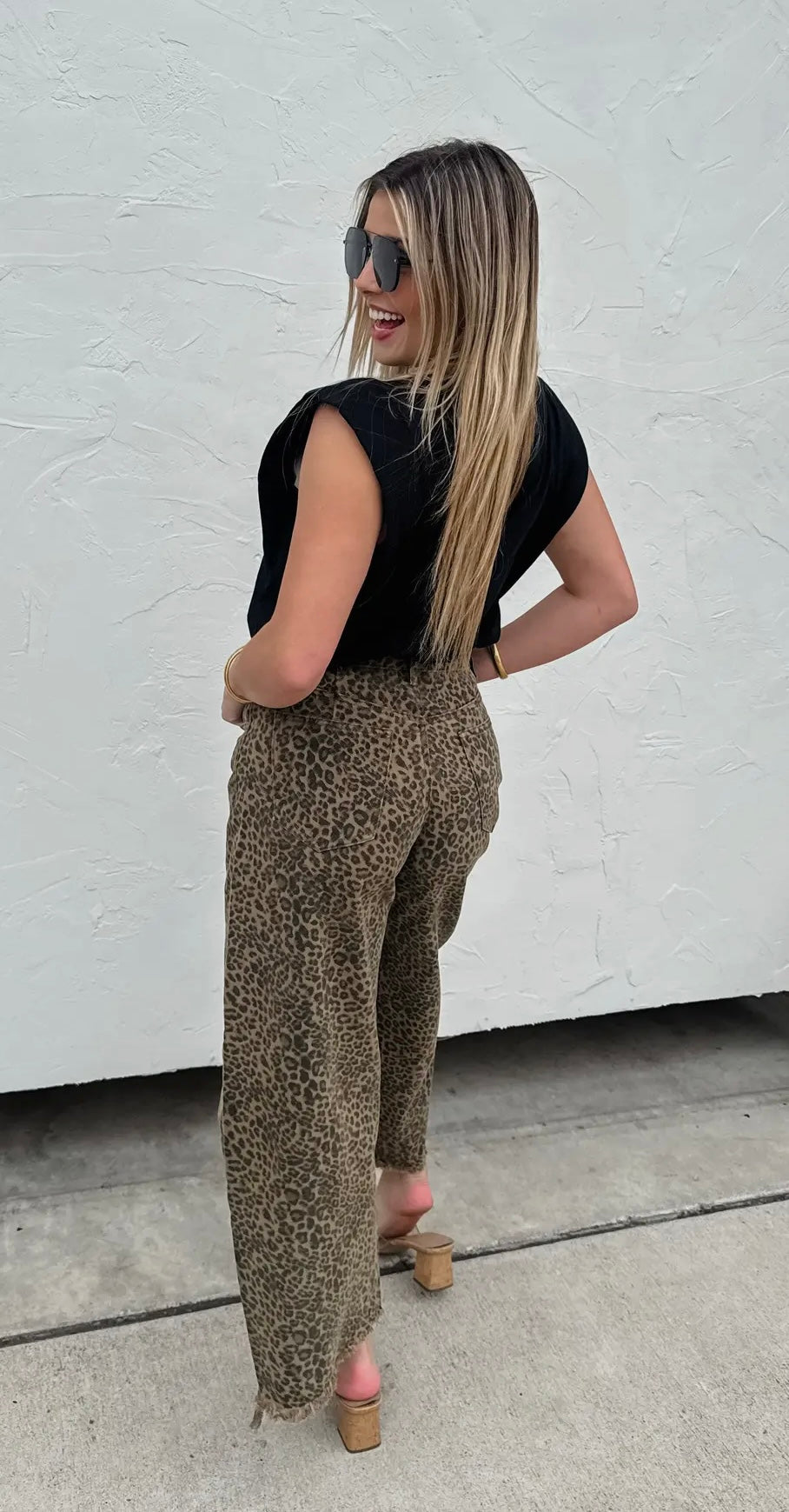 Cheetah Barrel Jeans