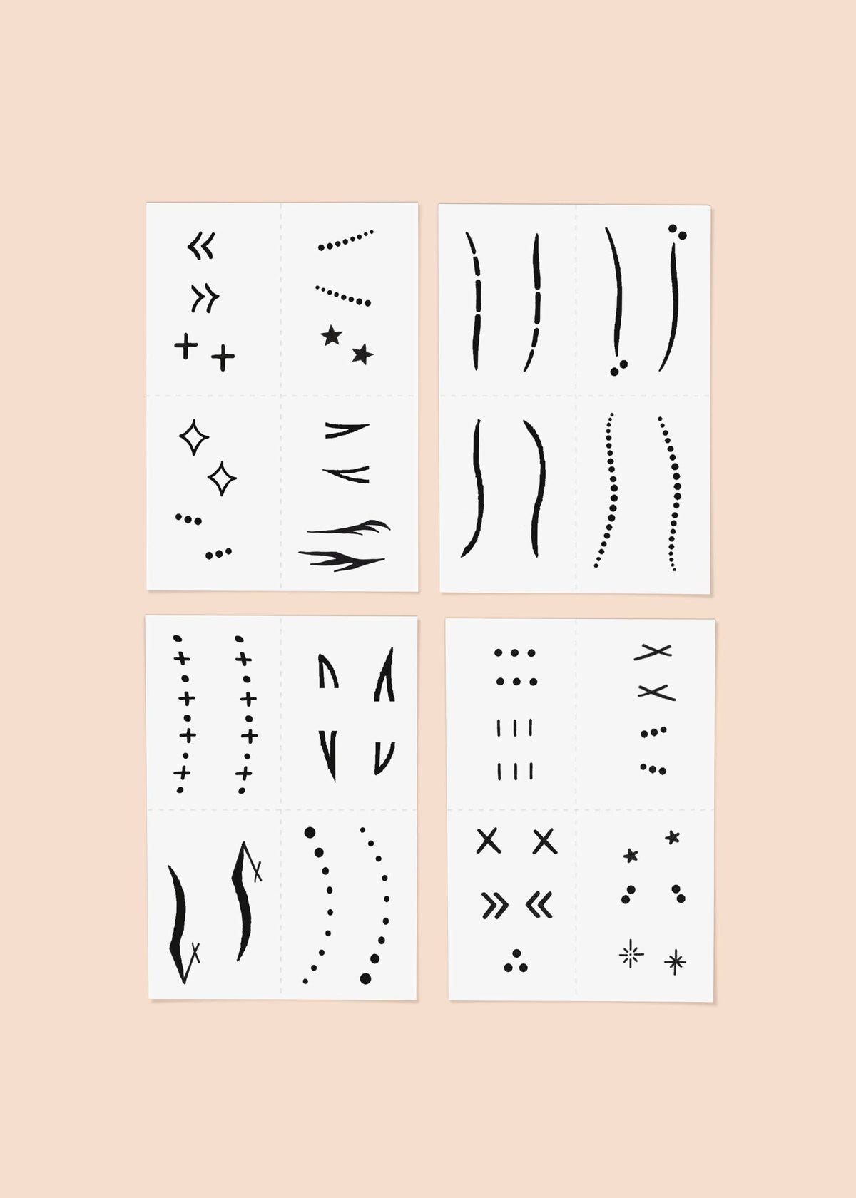 Face Tats Temporary Tattoo Pack