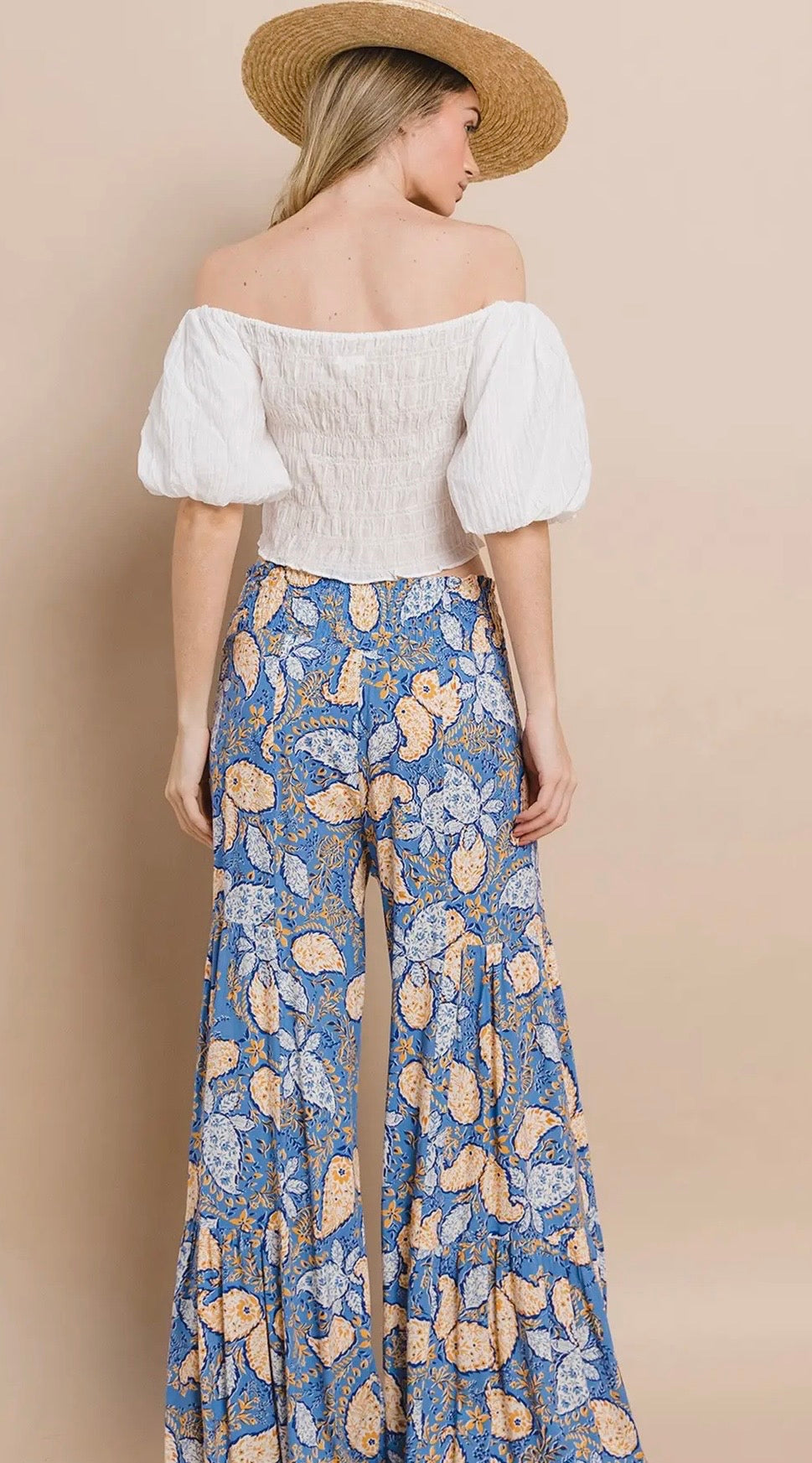 Boho Wide Leg Palazzo Pants