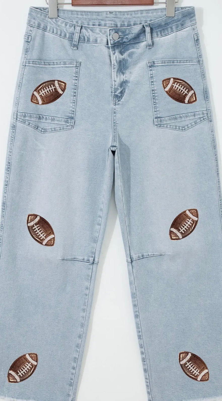 Game Day Football Patch Jeans