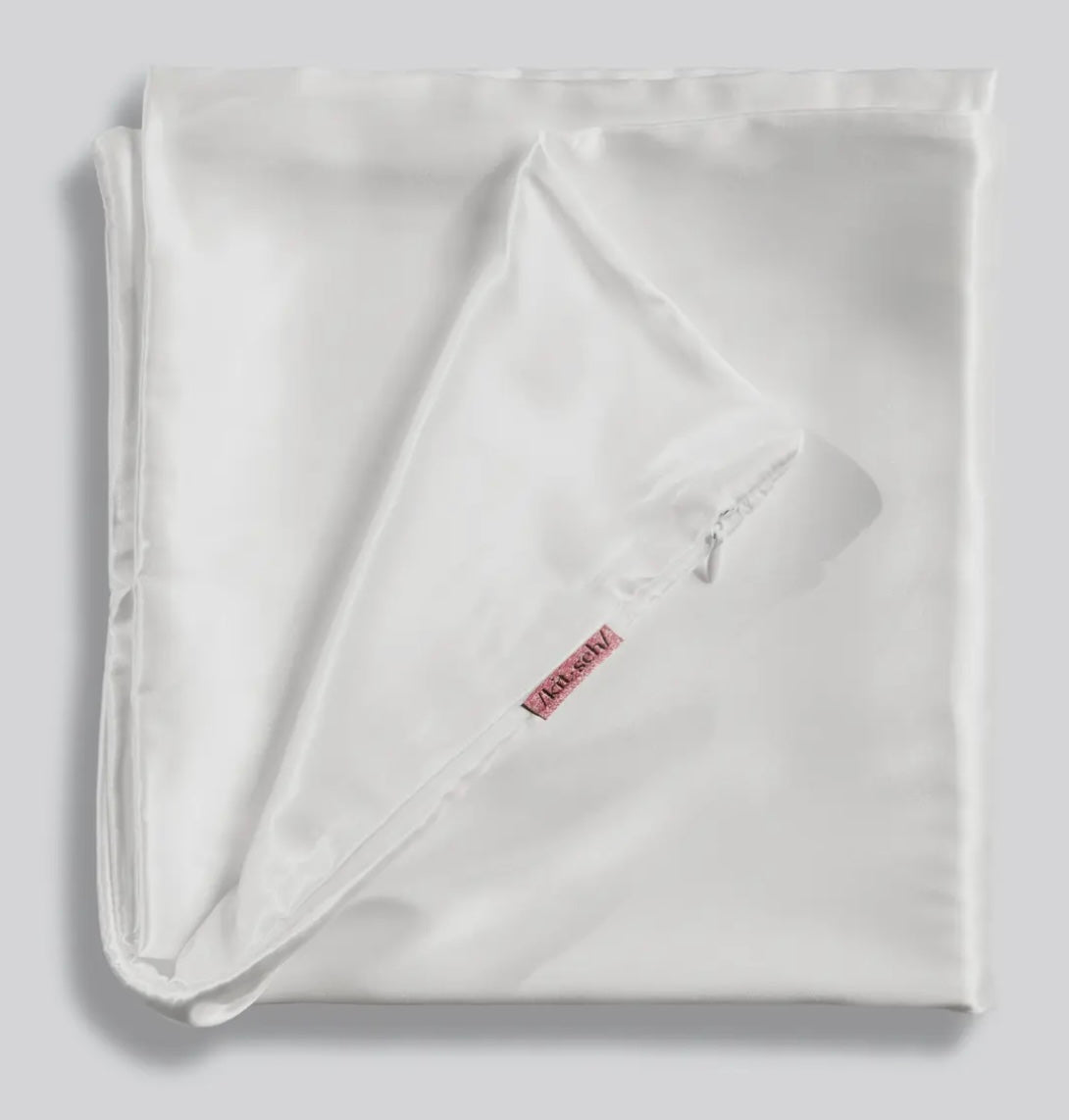 King Ivory Satin Pillow Case