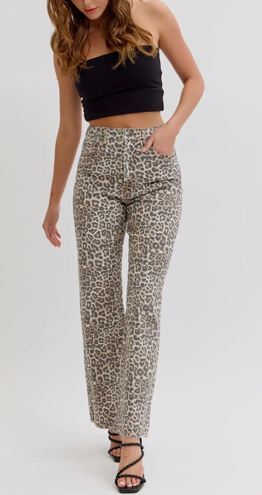 Leopard Print Super High Rise Jeans