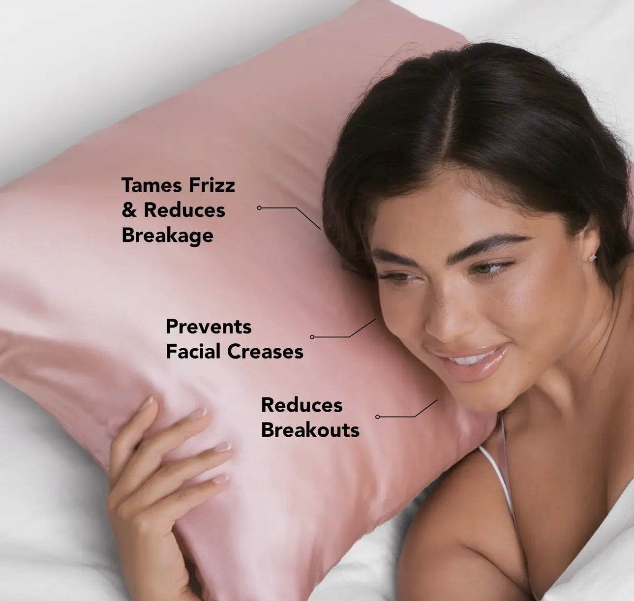 Blush Satin Pillow Case-Standard