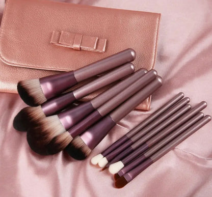 Synthetic Hair 12 Pc. Make Up Brush Set With Case