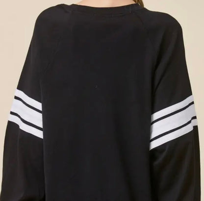 Saved By Grace/Varsity Stripe Sleeve SS