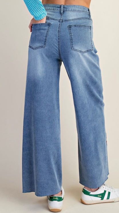 Blue Patchwork “LOVE” Jeans