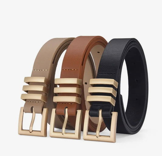 Matte Korean style Square Buckle Belt