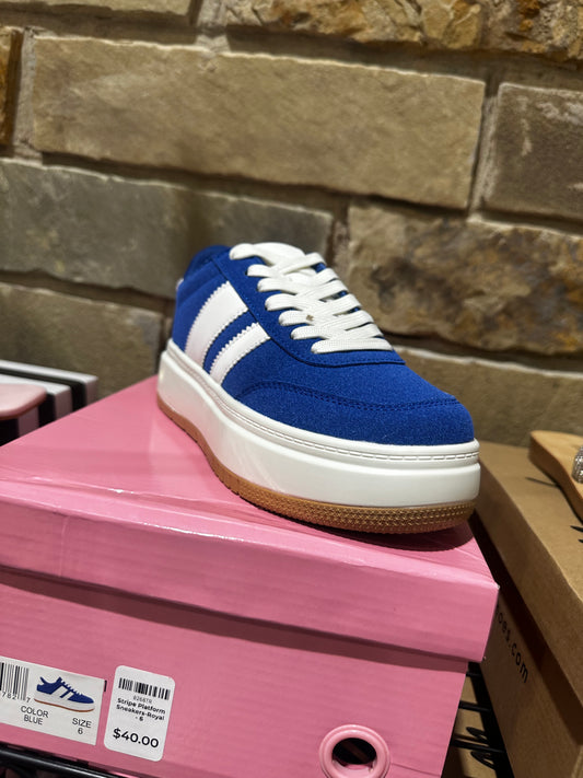 Stripe Platform Sneakers-Royal