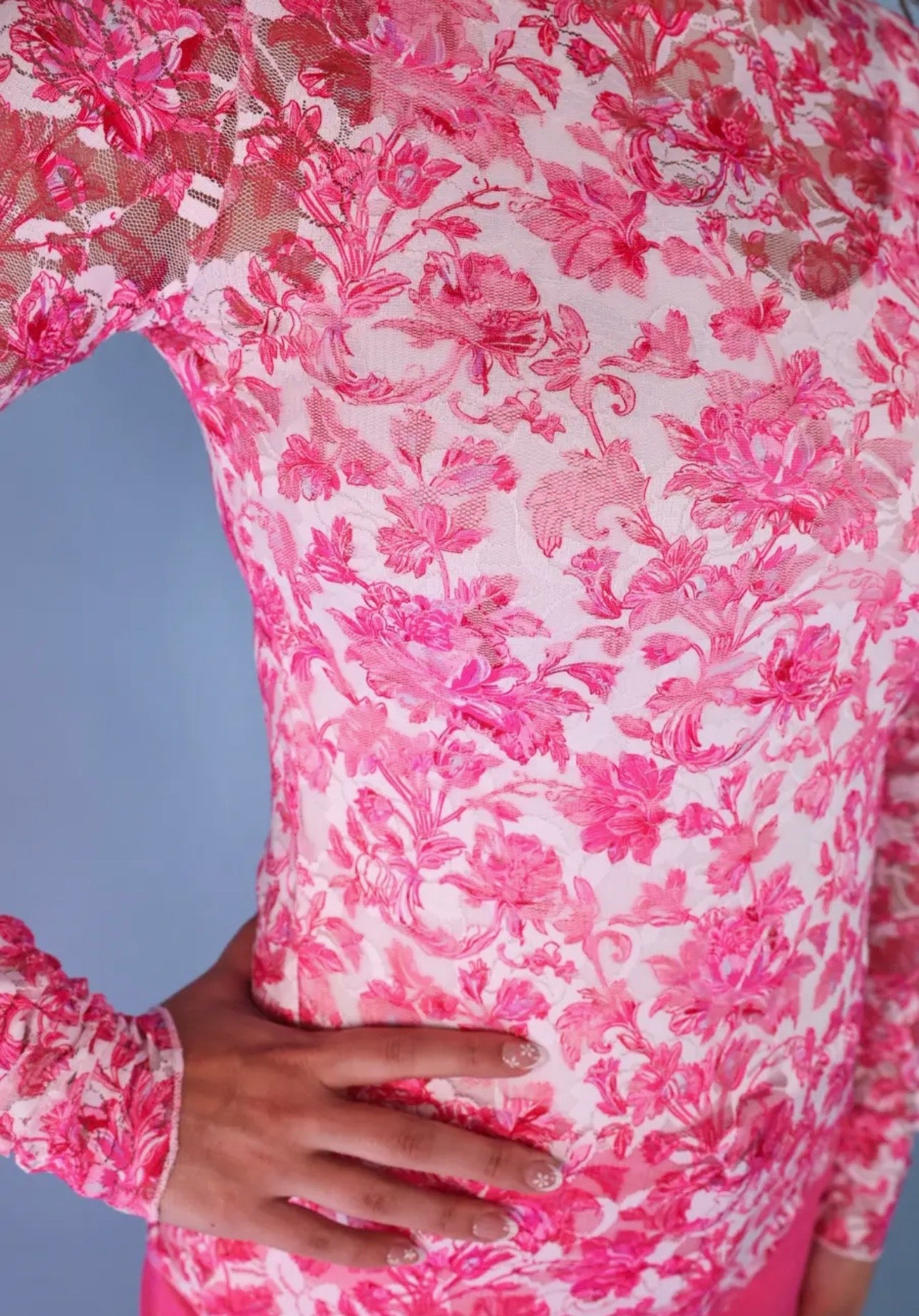 Kylie Lace Top-Pink Romance