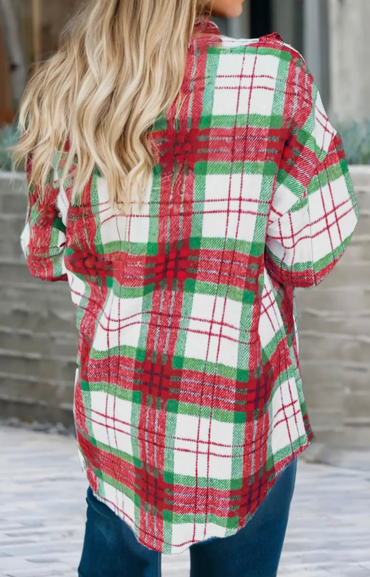 Christmas Plaid Flannel Shacket