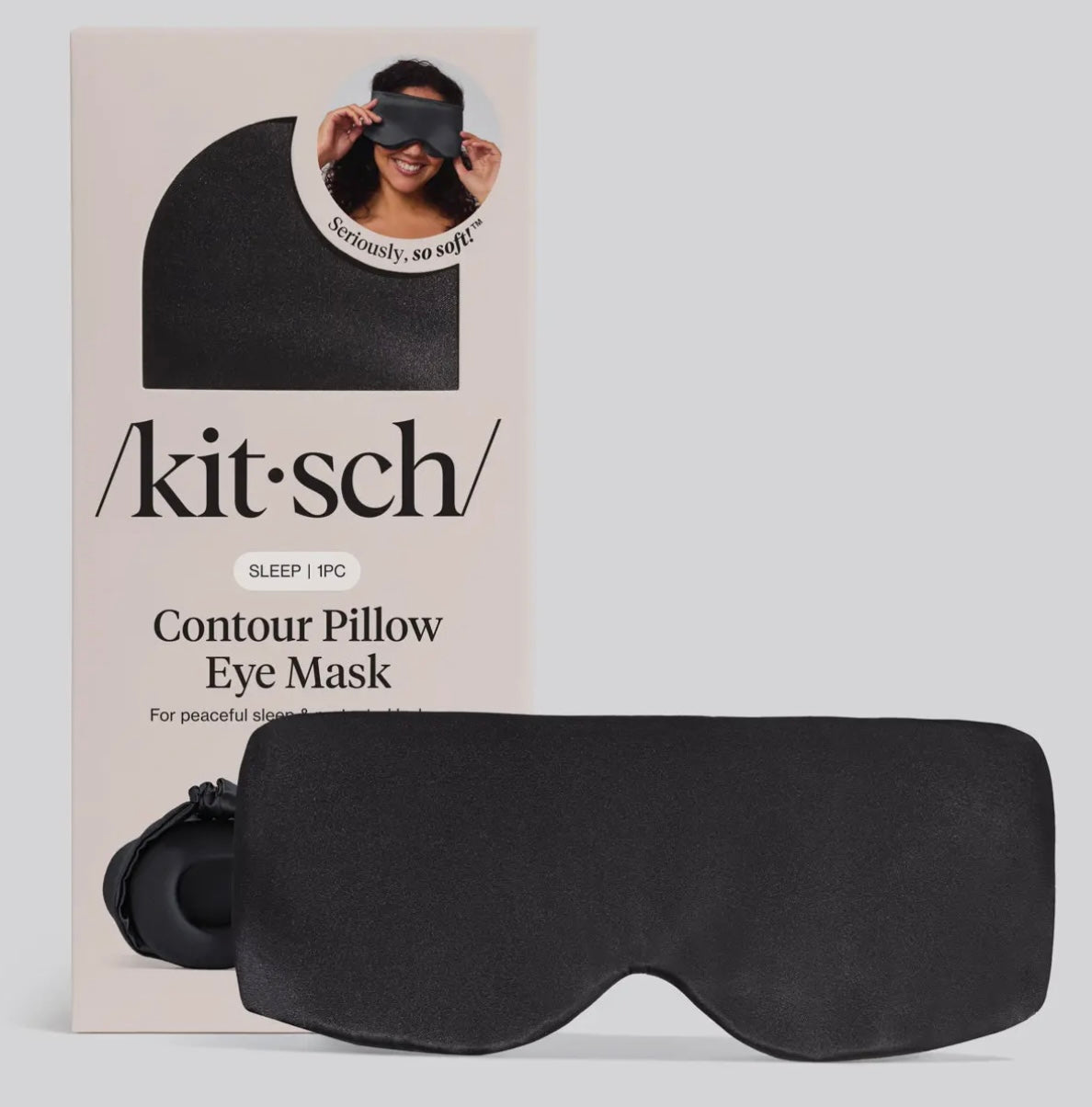 Charcoal Contour Pillow Eye Mask