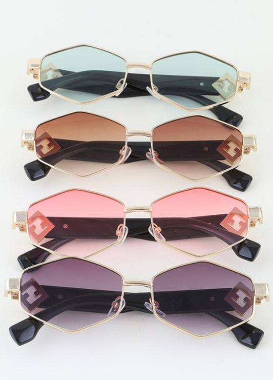 Modern Maze Diamond Cut Sunglasses