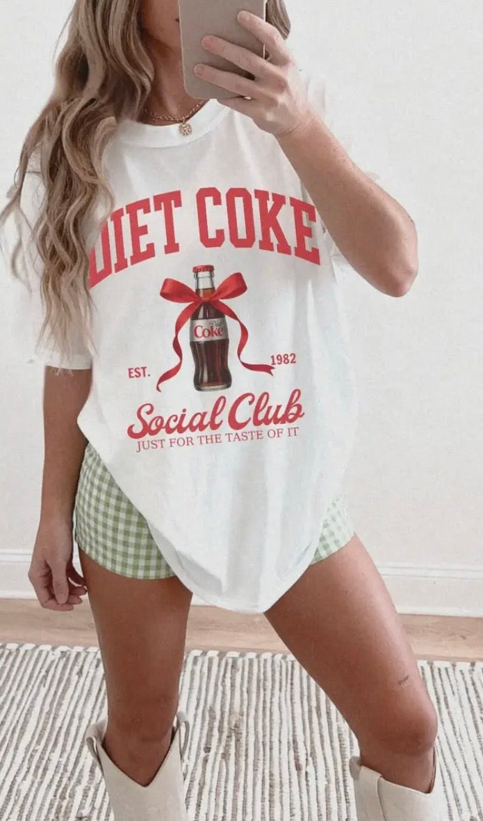 Diet Coke Social Club Graphic Tee-Ivory