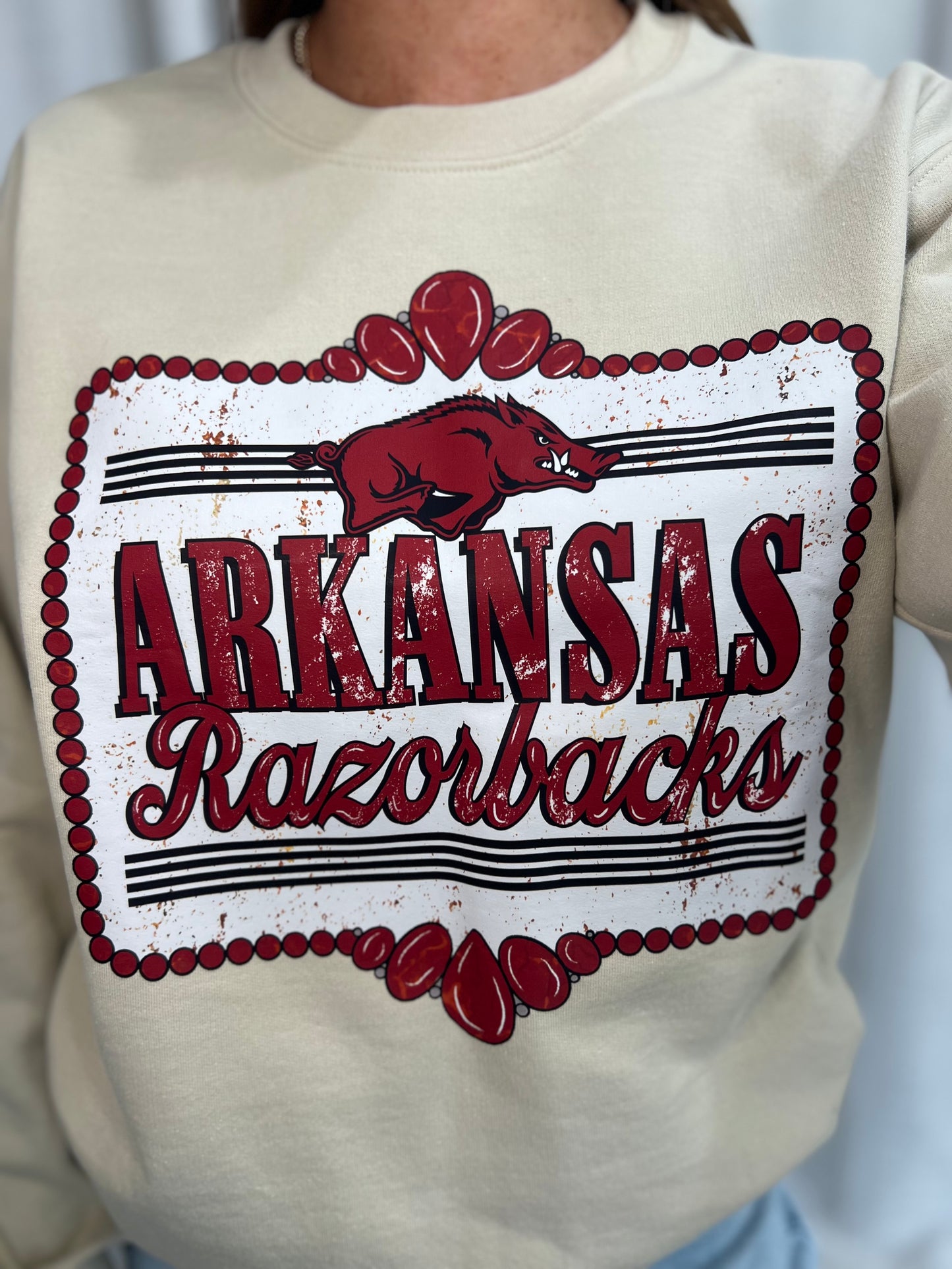 Arkansas Razorback Western Flare Sweatshirt