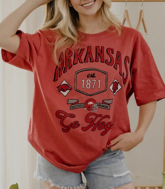 Arkansas Razorback Patches Tee