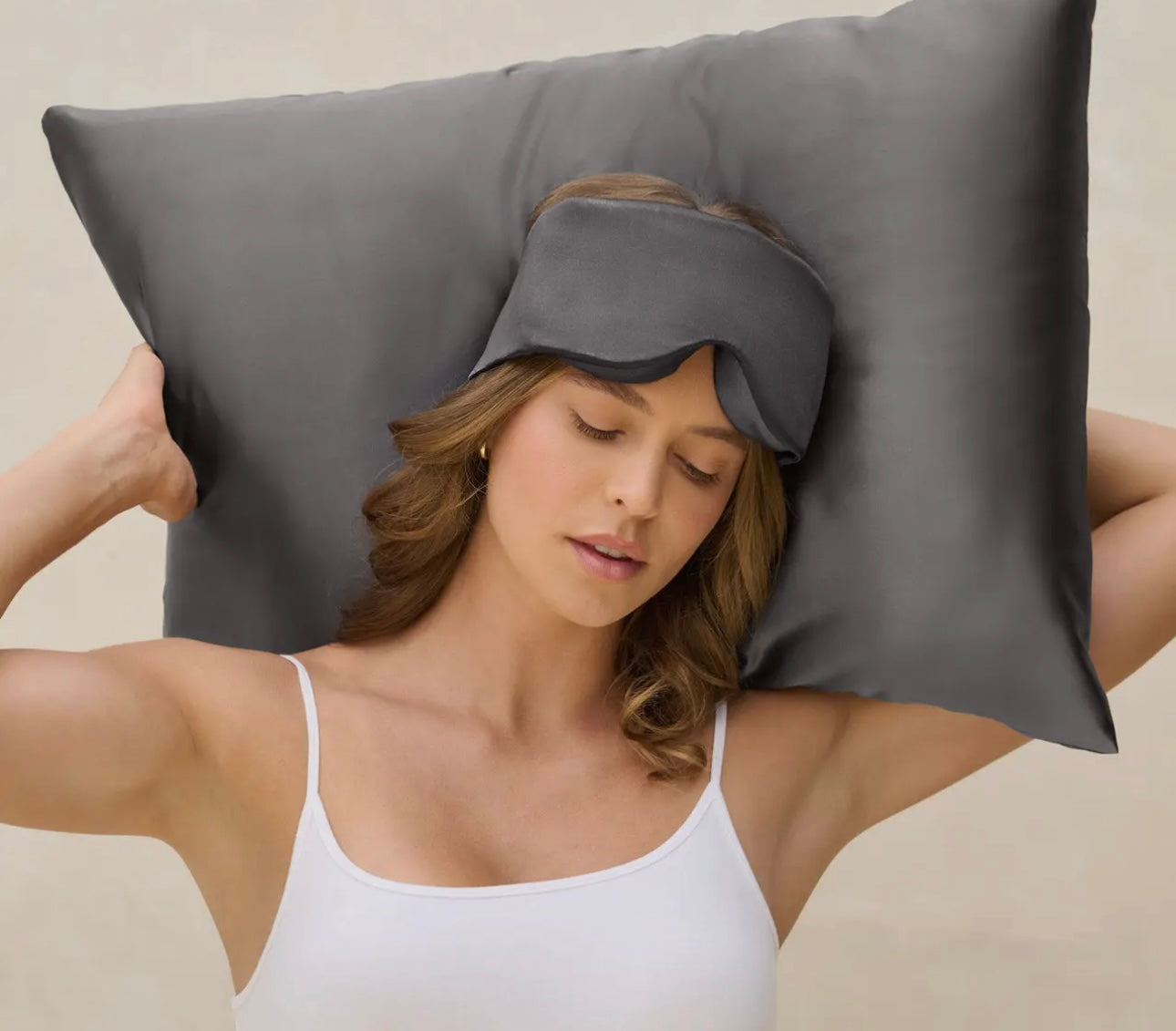 Charcoal Contour Pillow Eye Mask