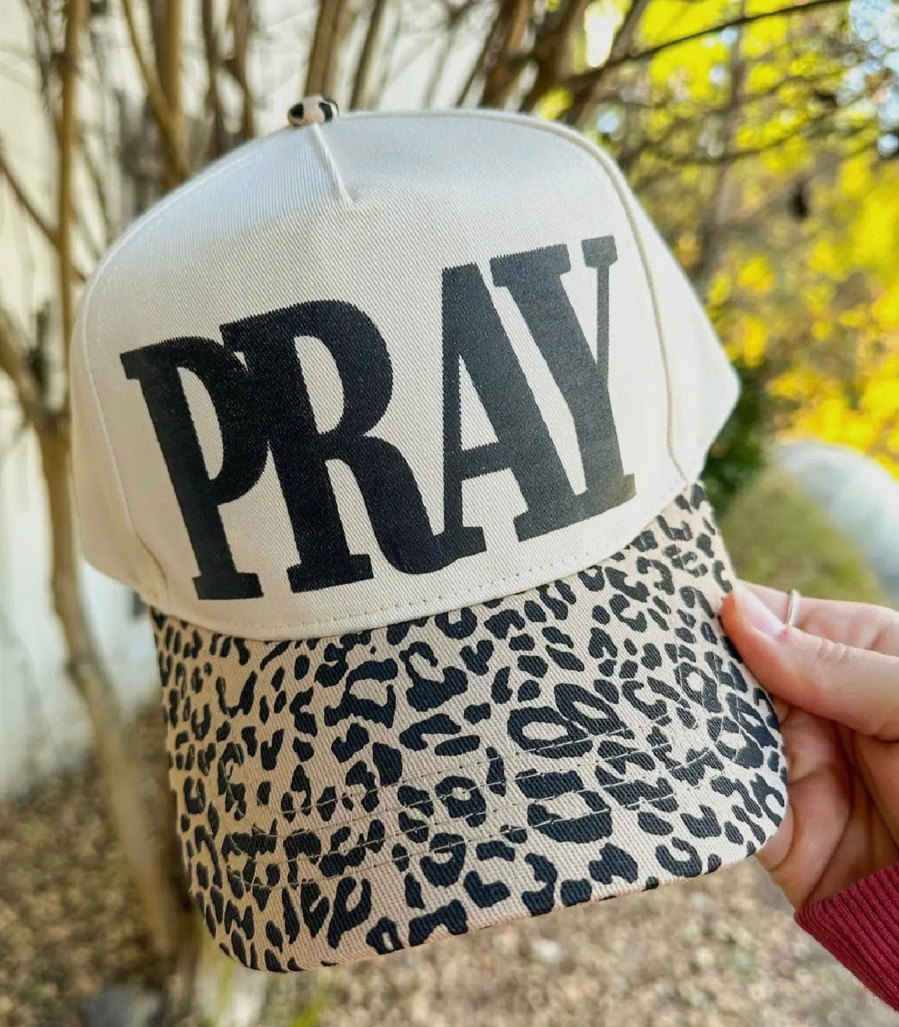 PRAY Leopard Canvas Trucker Hat