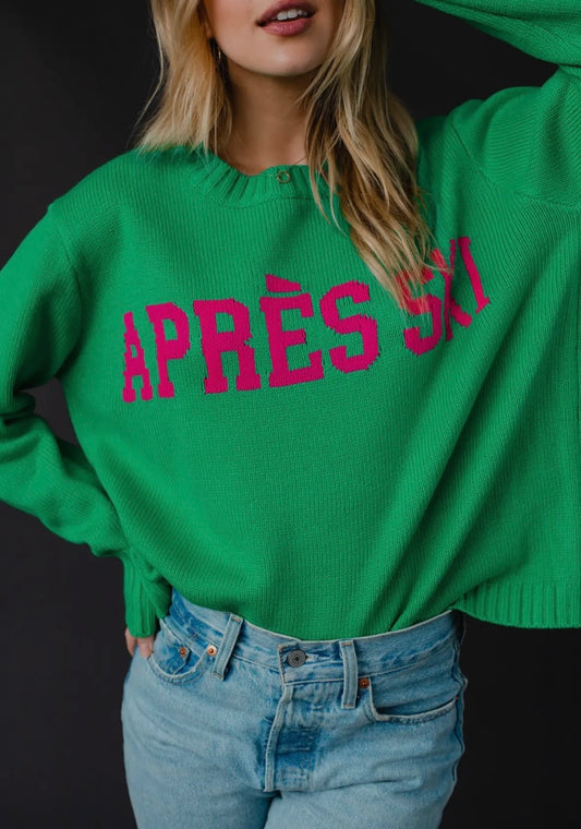 Green “Apres” Ski Sweater