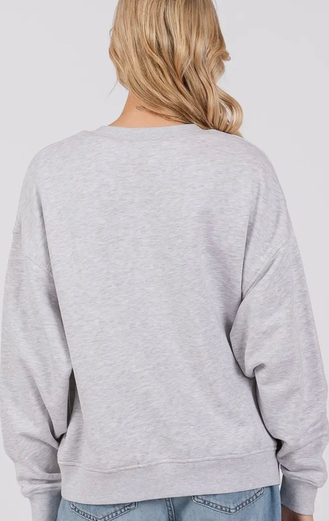 Puff Saved By Grace Sweatshirt-Gray