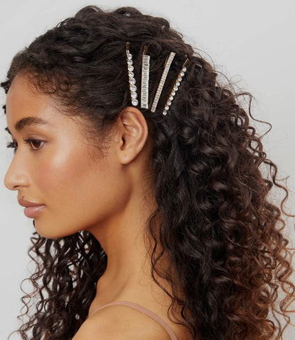 Rhinestone Assorted Bobby Pins-4 Pc. Set