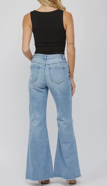 Mica Denim “California Cool” High Rise Wide Leg Jeans