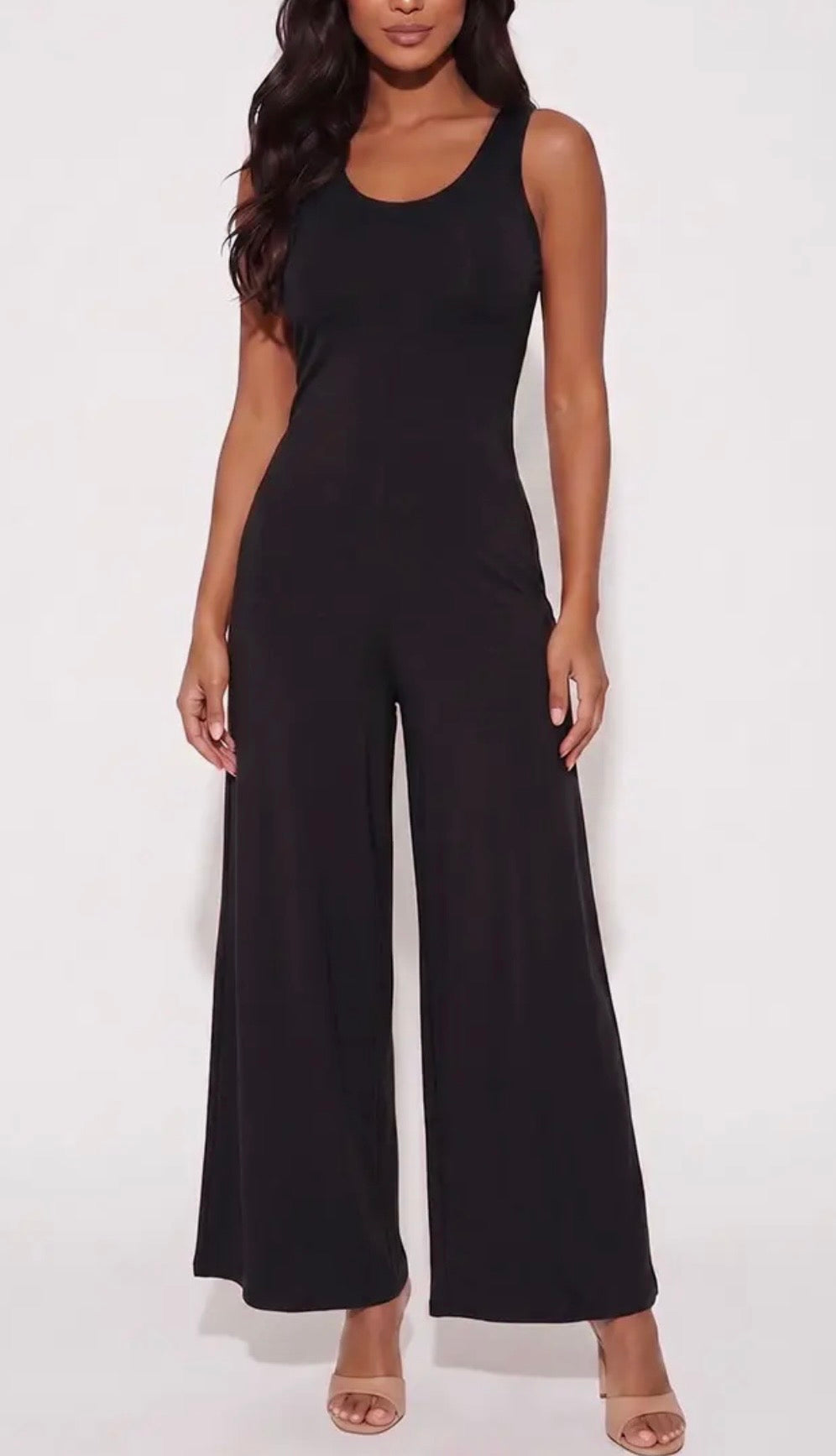 Black Tank Wide Leg Jumpsuit