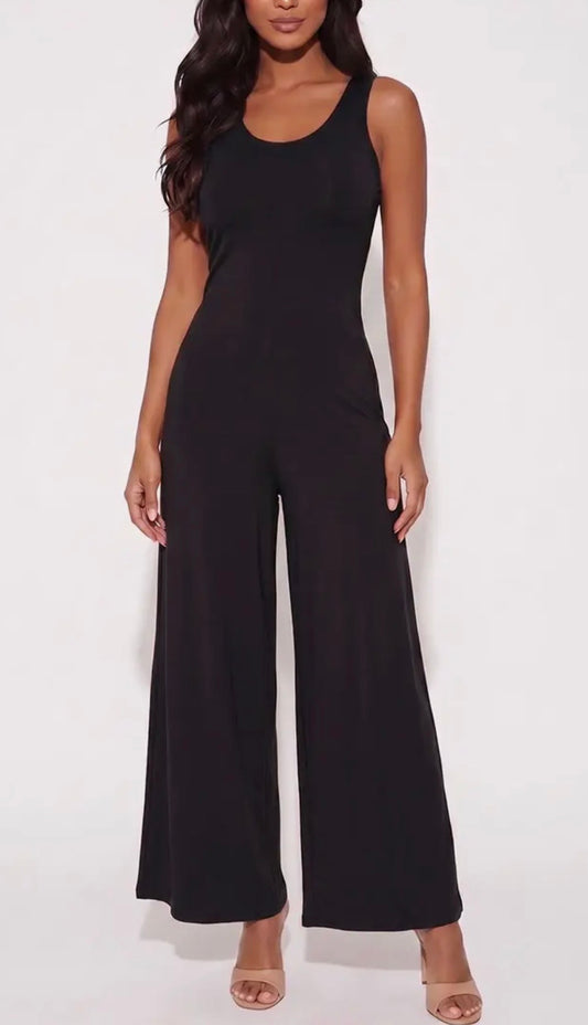 Black Tank Wide Leg Jumpsuit