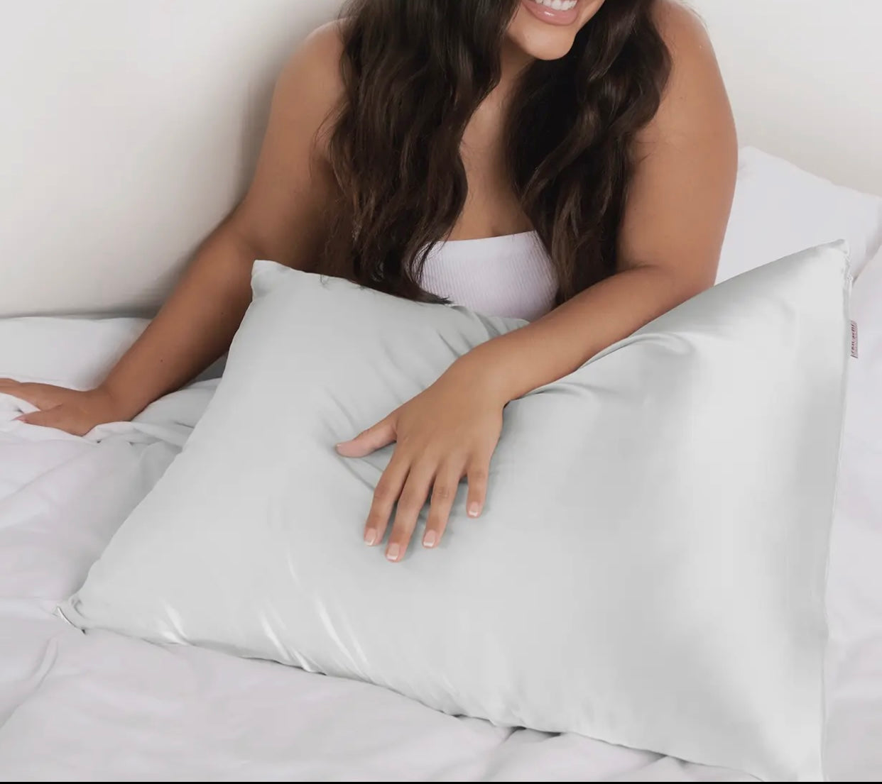 King Ivory Satin Pillow Case