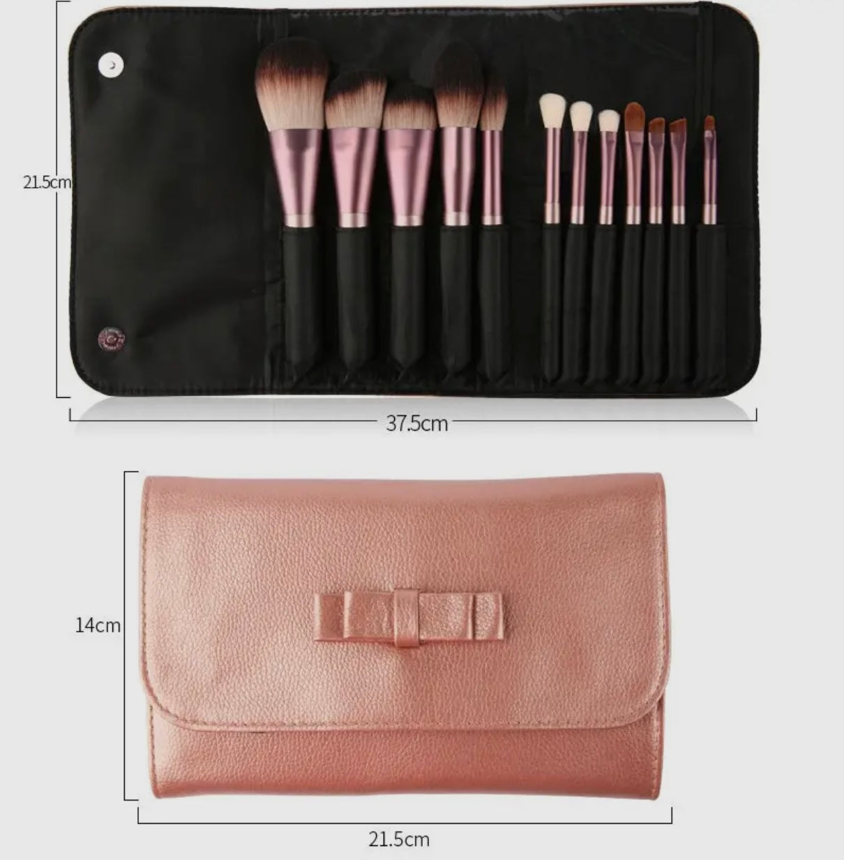 Synthetic Hair 12 Pc. Make Up Brush Set With Case