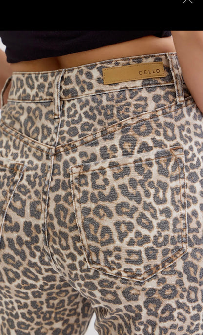 Leopard Print Super High Rise Jeans