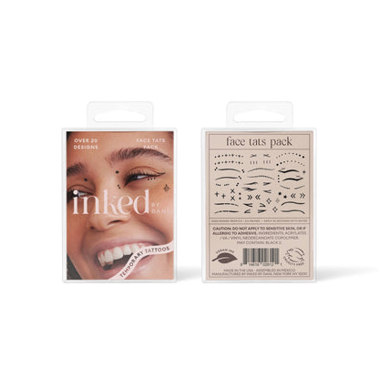 Face Tats Temporary Tattoo Pack