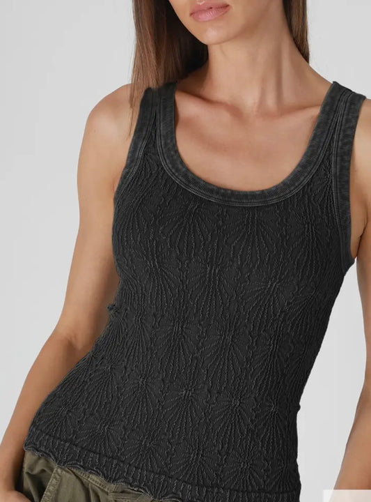 Vintage Reversible Lace Top-Vintage Black