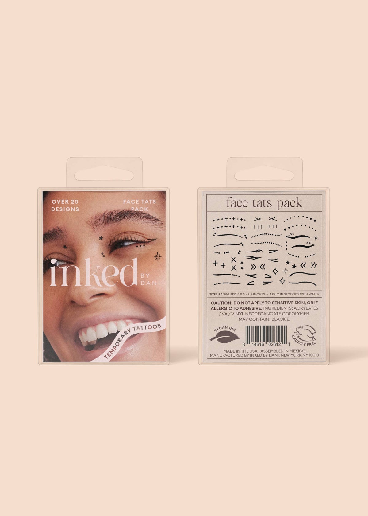 Face Tats Temporary Tattoo Pack