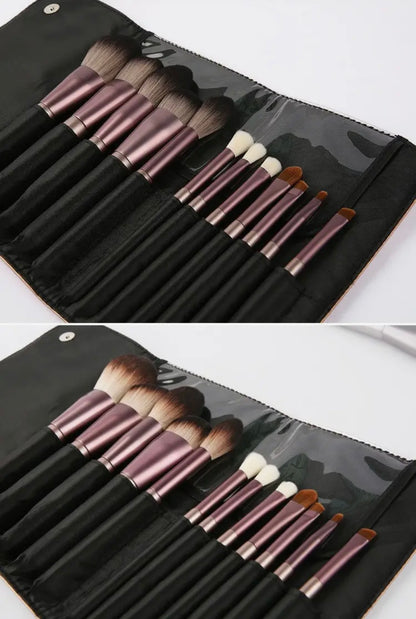 Synthetic Hair 12 Pc. Make Up Brush Set With Case