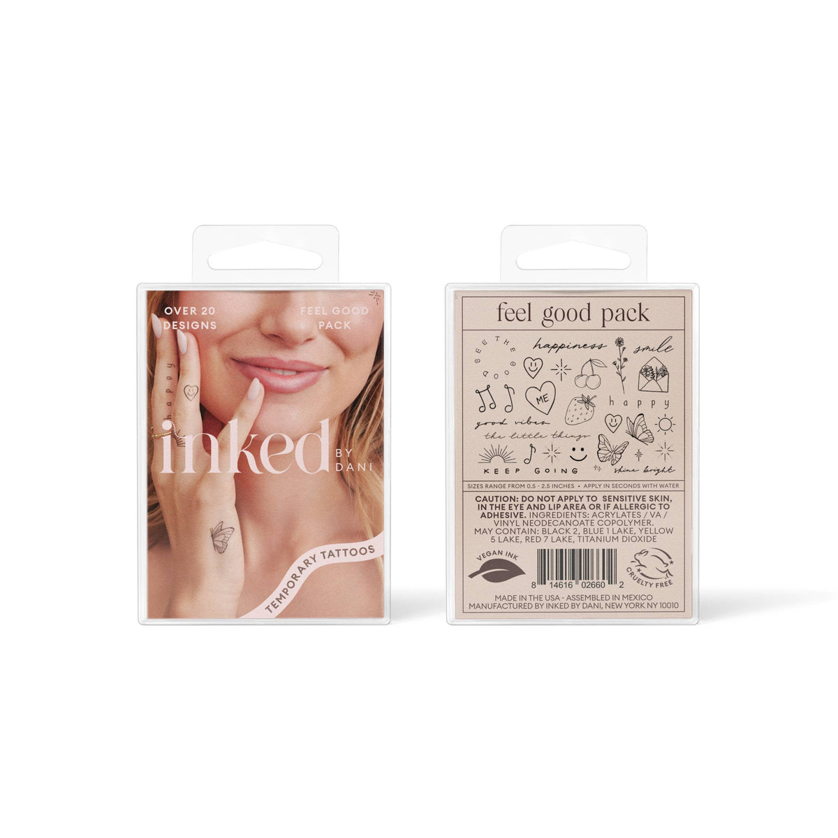 Feel Good Temporary Tattoo Pack – Positive Temporary Tattoos