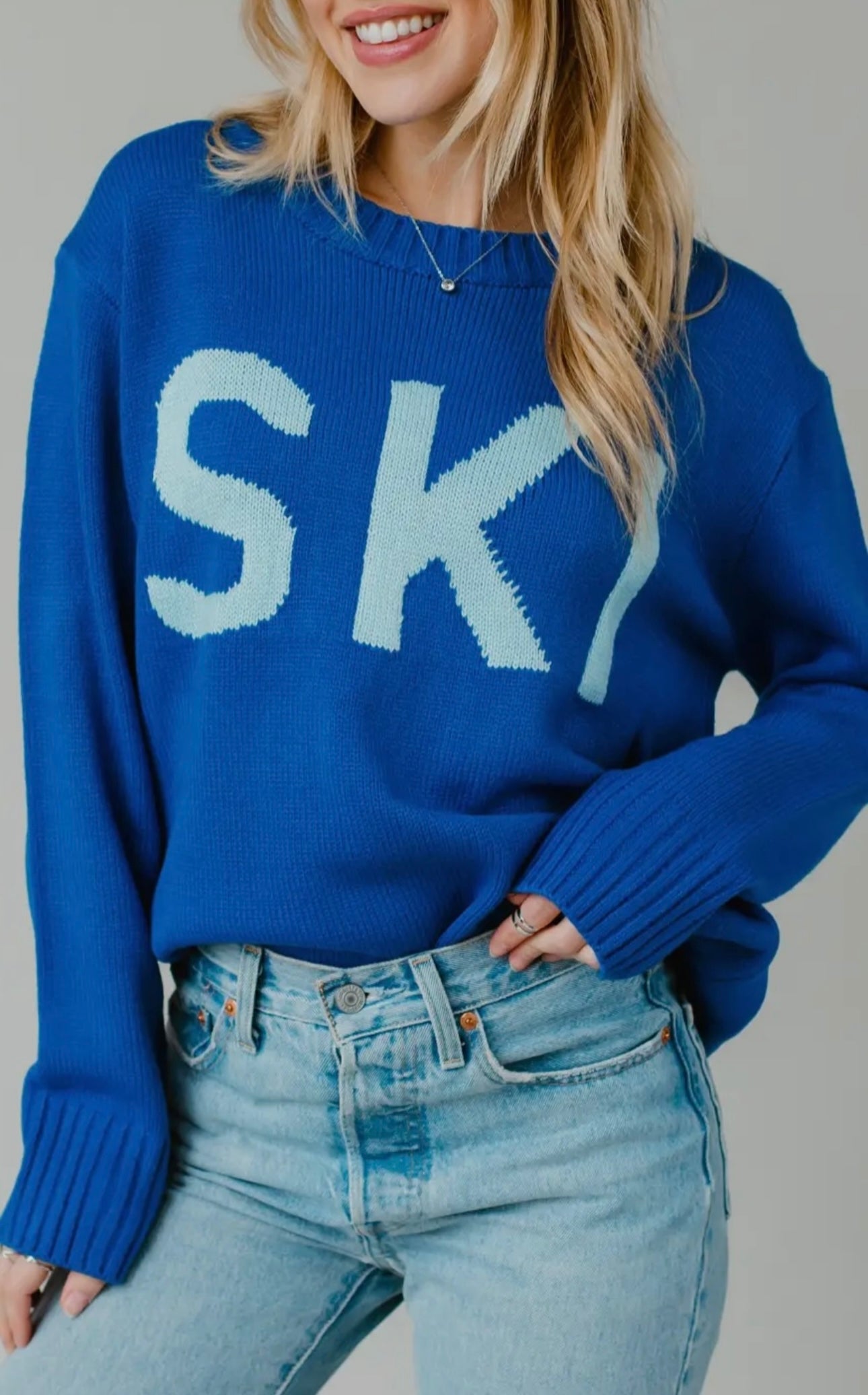 Blue “Ski” Sweater