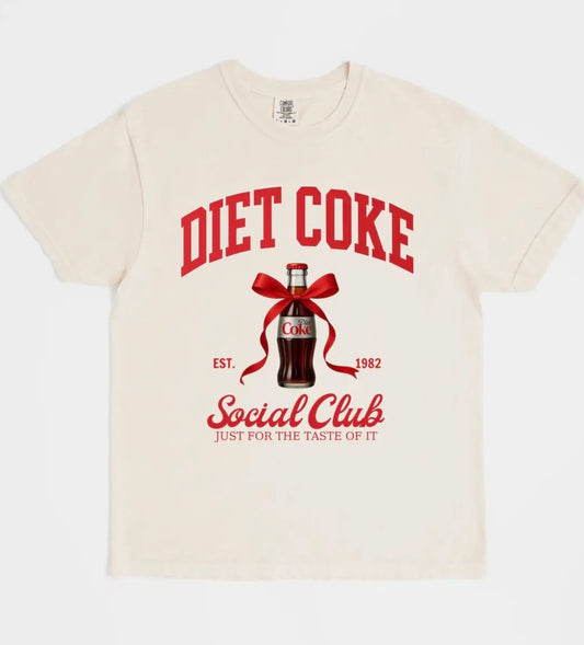 Diet Coke Social Club Graphic Tee-Ivory