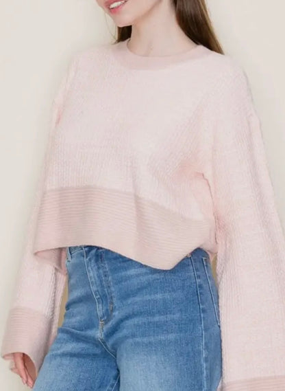 Ballerina Pink Long Sleeve Knot Top