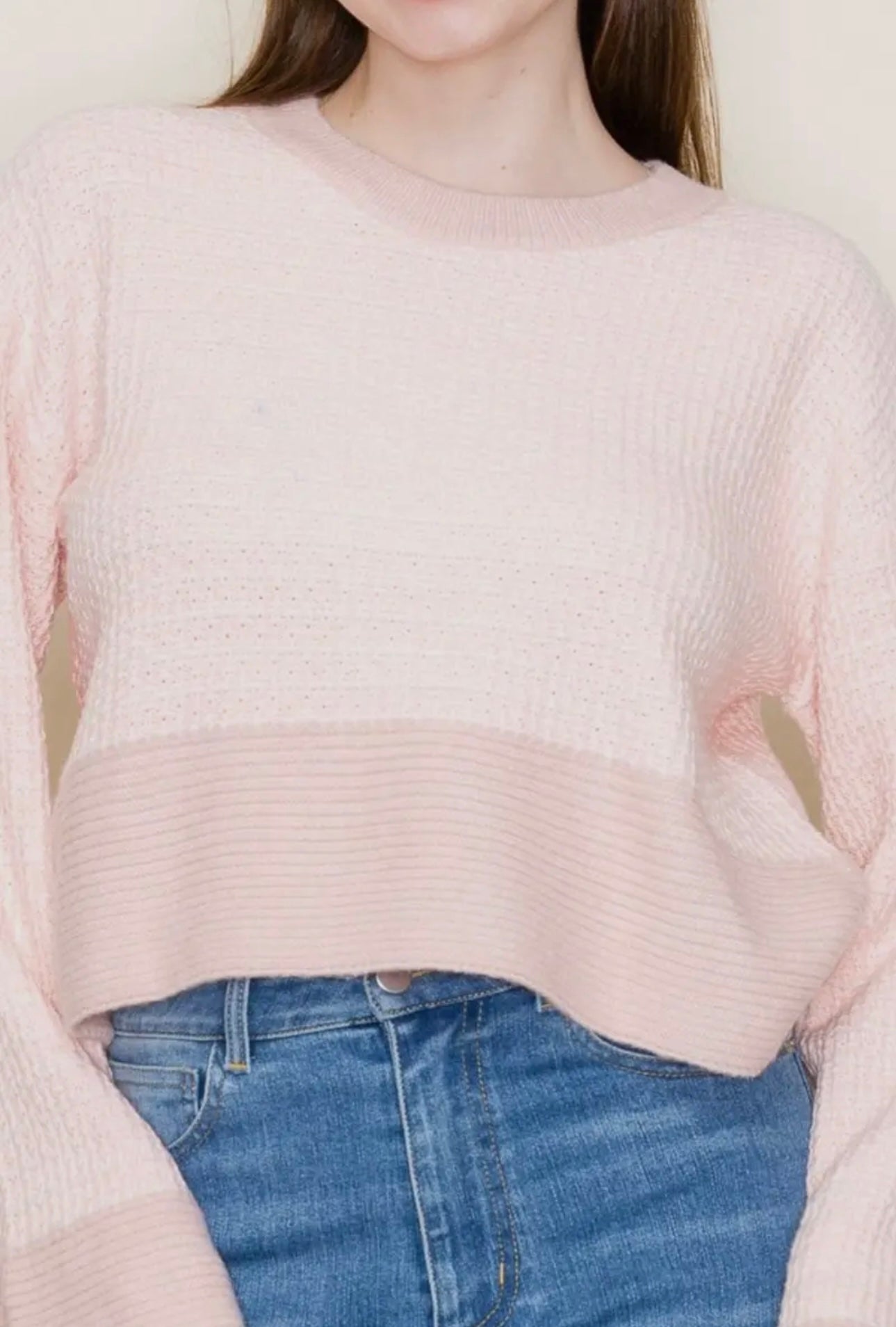 Ballerina Pink Long Sleeve Knot Top