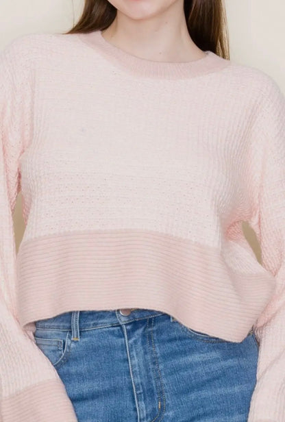 Ballerina Pink Long Sleeve Knot Top