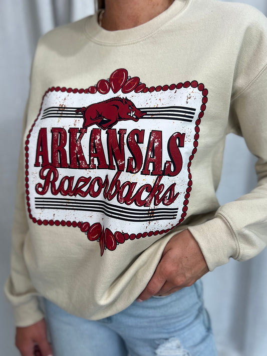 Arkansas Razorback Western Flare Sweatshirt