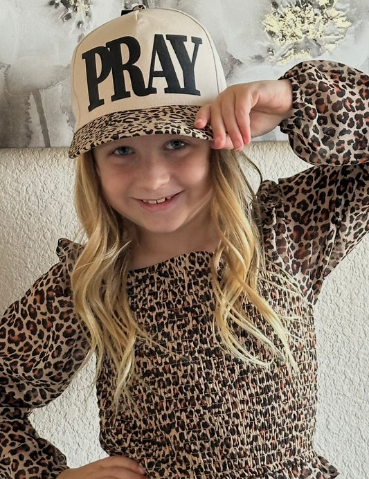 PRAY Leopard Canvas Trucker Hat