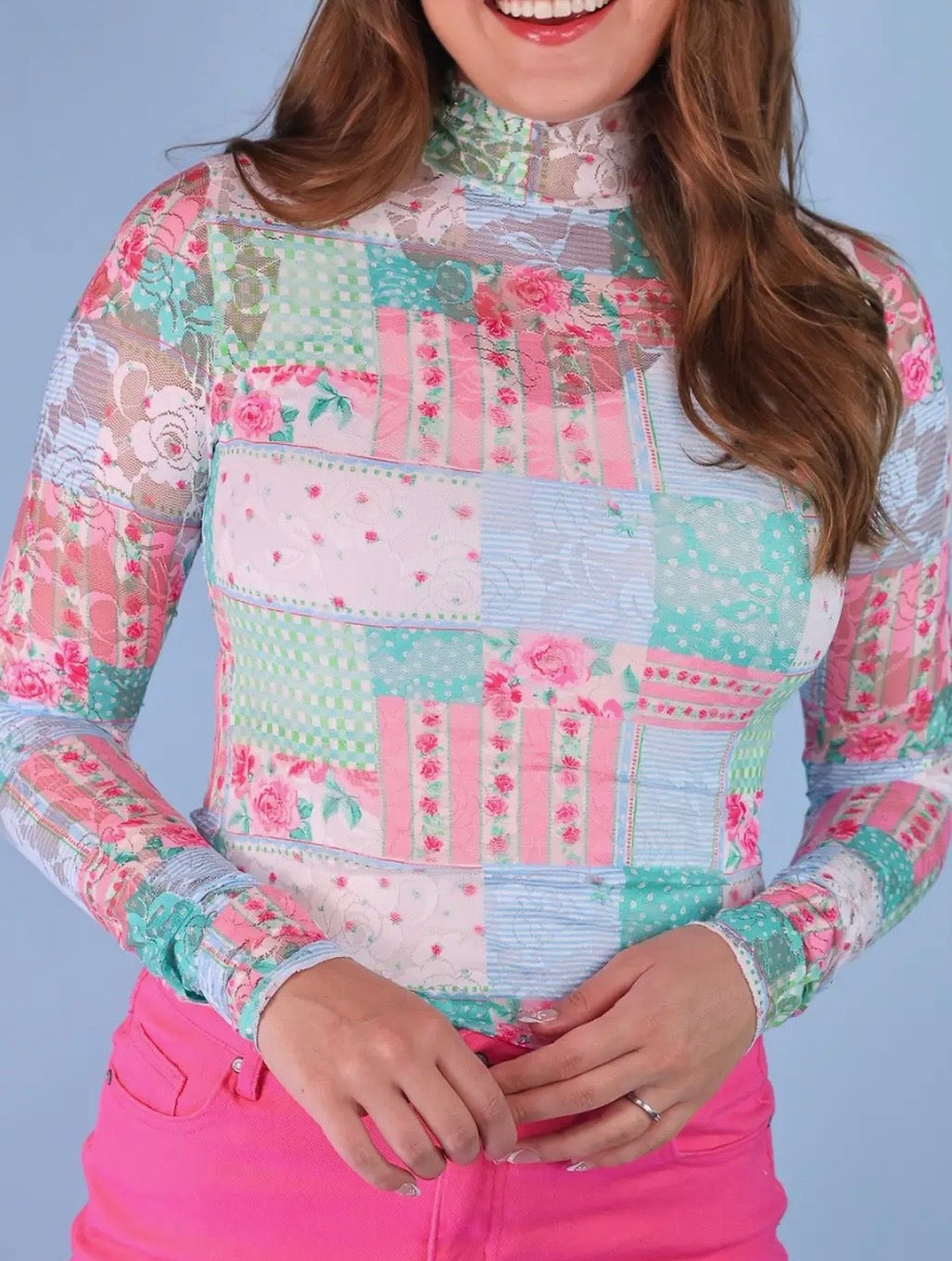 Kylie Lace Top-Heirloom Patch