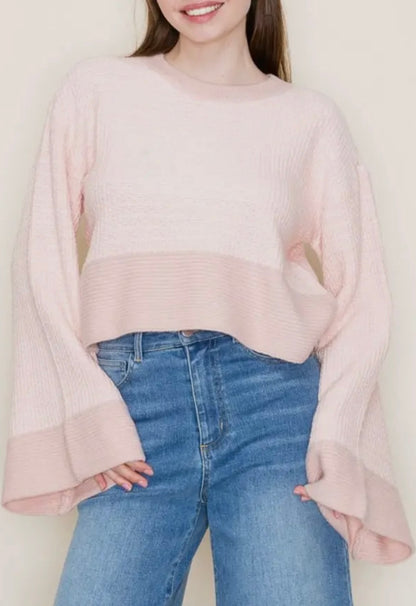 Ballerina Pink Long Sleeve Knot Top