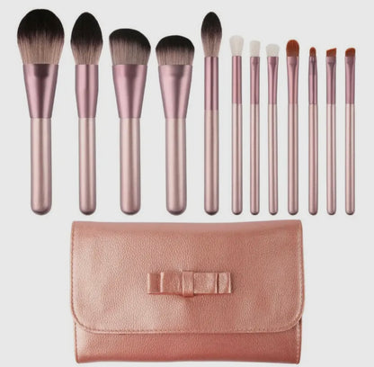 Synthetic Hair 12 Pc. Make Up Brush Set With Case
