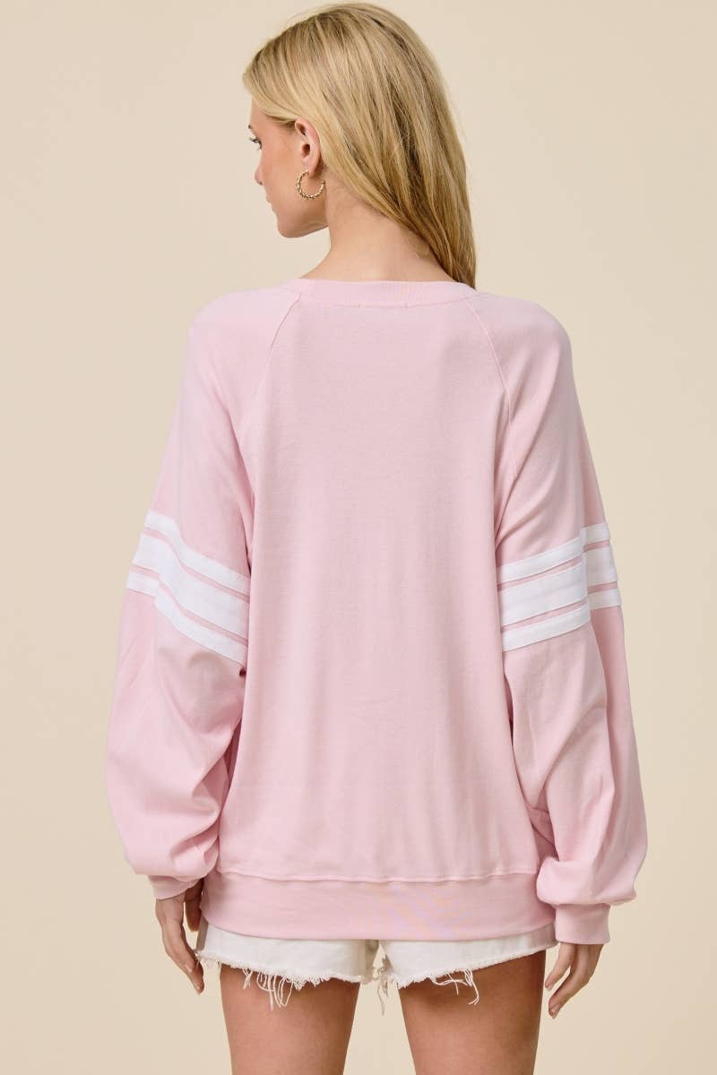 PUFF' Saved By Grace Graphic Oversized Lightweight Sweatshir: BLACK / S