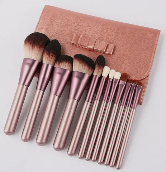 Synthetic Hair 12 Pc. Make Up Brush Set With Case