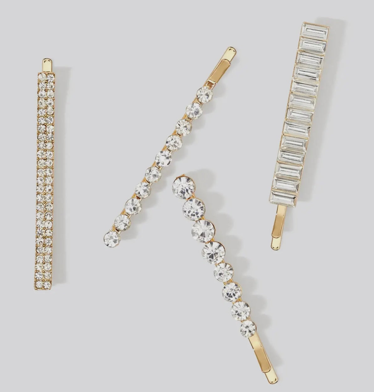 Rhinestone Assorted Bobby Pins-4 Pc. Set